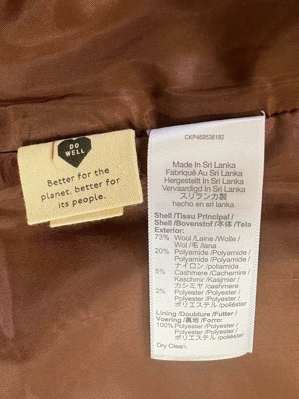 Madewell Men’s Italian Insuluxe Overcoat Brand New Size Small